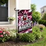 New Mexico State Aggies Garden Flag Personalized Glowing Star Crimson Best Selling