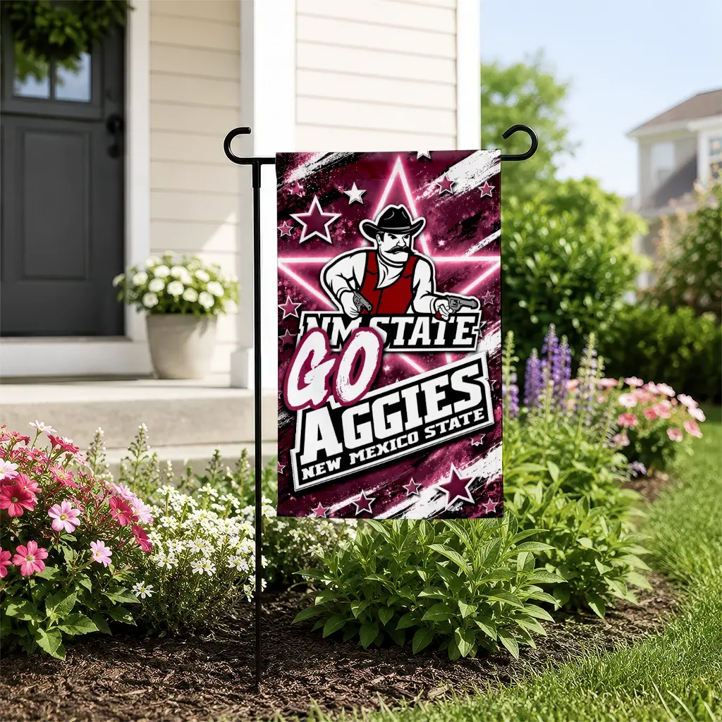 New Mexico State Aggies Garden Flag Personalized Glowing Star Crimson New Arrival New Mexico State Aggies Garden Flag Personalized Glowing Star Crimson New Arrival