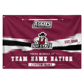 New Mexico State Aggies House Flag Customized Brushed Streaks Crimson Best Selling