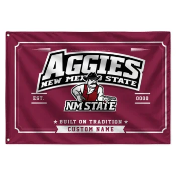 New Mexico State Aggies House Flag Customized Ornate Border Crimson Best Selling