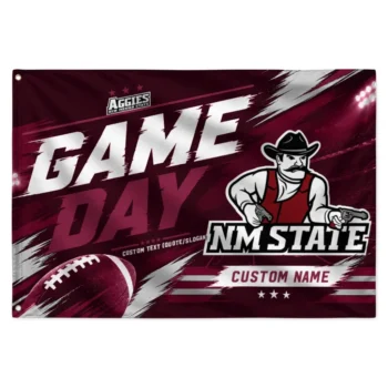 New Mexico State Aggies House Flag Personalized Action Streaks Crimson Best Selling