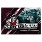 New Mexico State Aggies House Flag Personalized Diagonal Stripes Crimson Best Selling