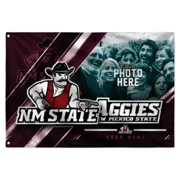 New Mexico State Aggies House Flag Personalized Diagonal Stripes Crimson Best Selling