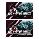 New Mexico State Aggies House Flag Personalized Diagonal Stripes Crimson Best Selling