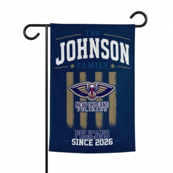 New Orleans Pelicans Garden Flag Custom Distressed Stripes Navy Best Selling