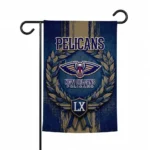 New Orleans Pelicans Garden Flag Custom Laurel Wreath Navy Best Selling