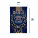 New Orleans Pelicans Garden Flag Custom Laurel Wreath Navy Best Selling