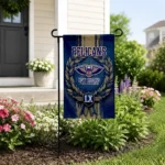 New Orleans Pelicans Garden Flag Custom Laurel Wreath Navy Best Selling