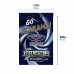 New Orleans Pelicans Garden Flag Personalized Swirl Vortex Navy Best Selling