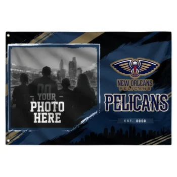 New Orleans Pelicans House Flag Custom Framed Photo Navy Black Best Selling