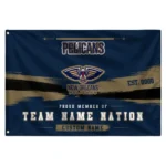 New Orleans Pelicans House Flag Customized Brushed Streaks Navy Best Selling