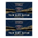 New Orleans Pelicans House Flag Customized Brushed Streaks Navy Best Selling