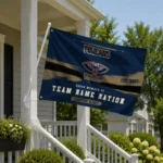 New Orleans Pelicans House Flag Customized Brushed Streaks Navy Best Selling