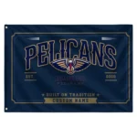 New Orleans Pelicans House Flag Customized Ornate Border Navy Best Selling