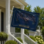 New Orleans Pelicans House Flag Customized Ornate Border Navy Best Selling