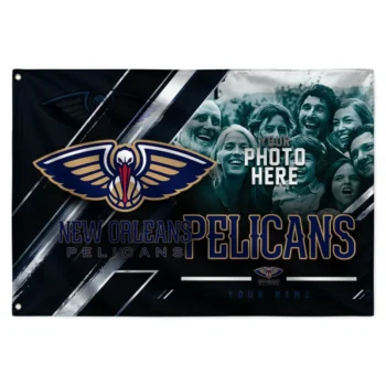 New Orleans Pelicans House Flag Personalized Diagonal Stripes Navy Best Selling