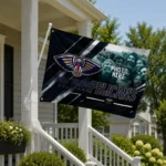 New Orleans Pelicans House Flag Personalized Diagonal Stripes Navy Best Selling