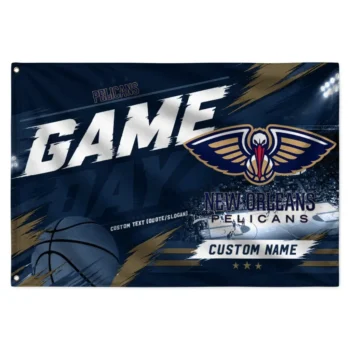 New Orleans Pelicans House Flag Personalized Energy Brushstrokes Navy Best Selling