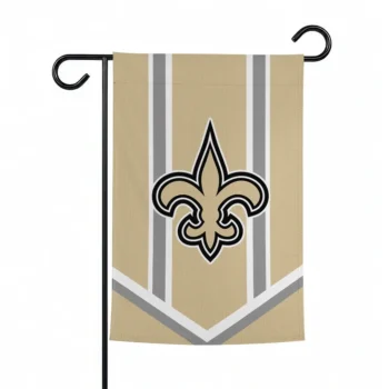 New Orleans Saints Garden Flag Custom Chevron Stripes Gold Best Selling