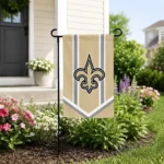 New Orleans Saints Garden Flag Custom Chevron Stripes Gold Best Selling