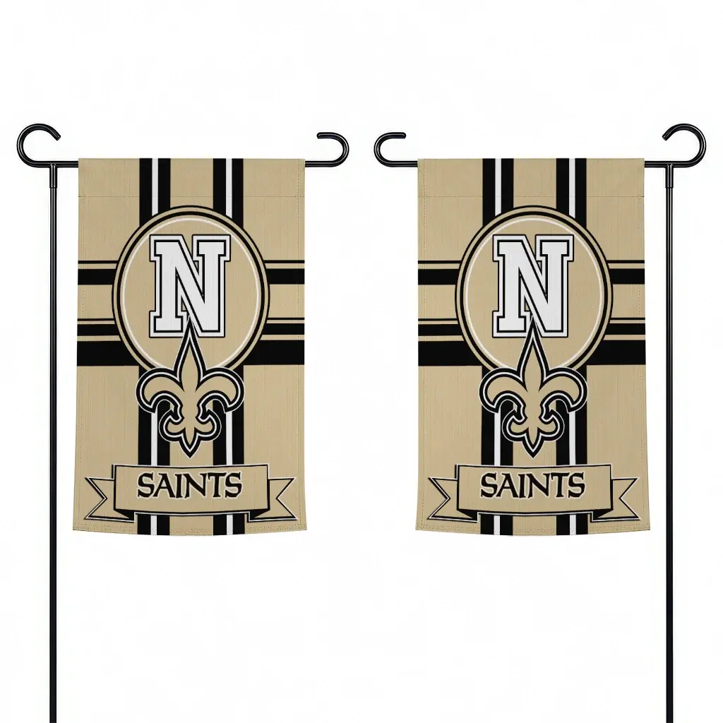 New Orleans Saints Garden Flag Custom Circle Medallion Gold Fashion Forward New Orleans Saints Garden Flag Custom Circle Medallion Gold Fashion Forward