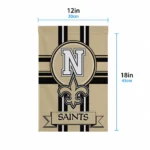 New Orleans Saints Garden Flag Custom Circle Medallion Gold Best Selling