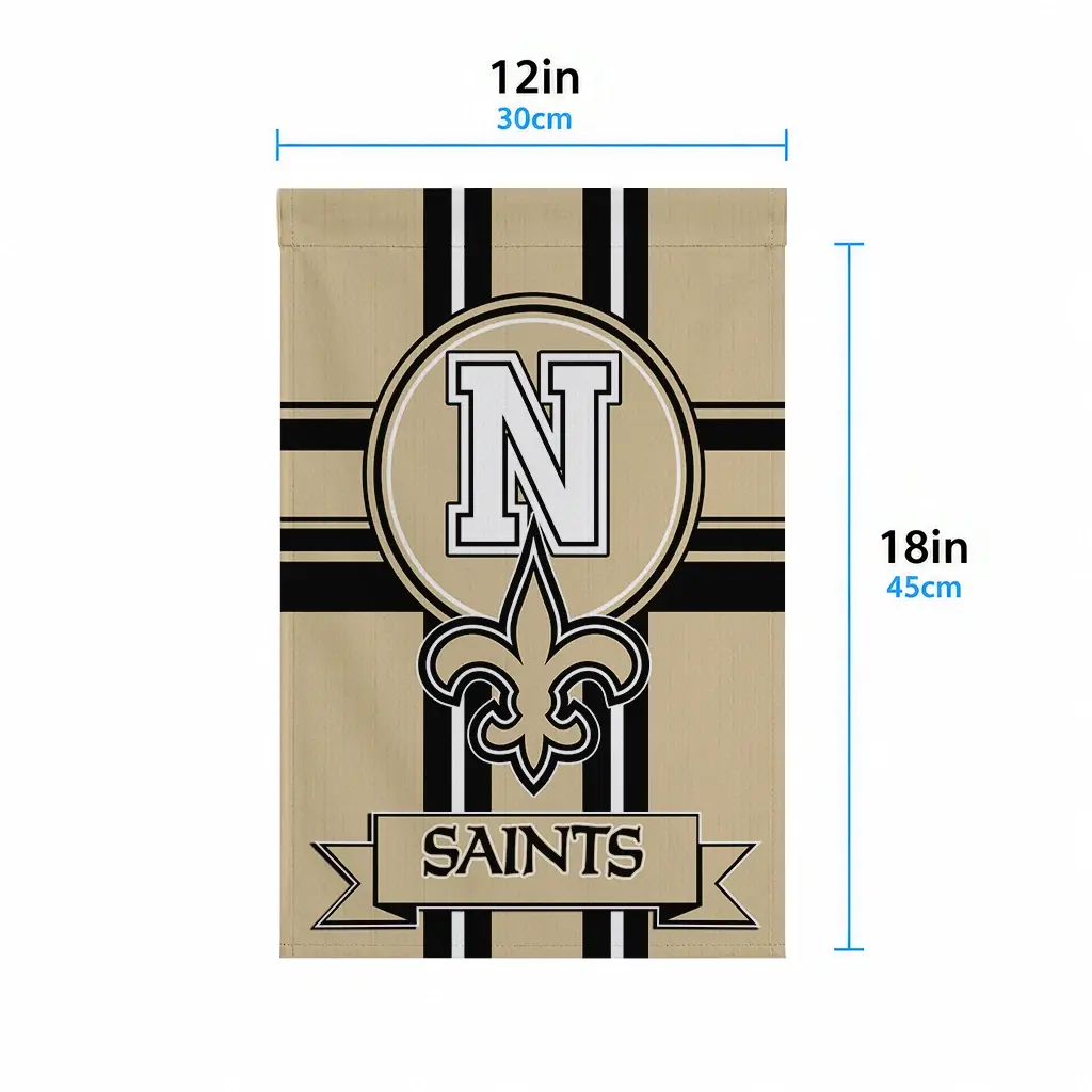 New Orleans Saints Garden Flag Custom Circle Medallion Gold High Quality New Orleans Saints Garden Flag Custom Circle Medallion Gold High Quality