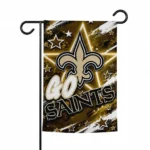 New Orleans Saints Garden Flag Customized Glowing Star Gold Best Selling