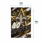 New Orleans Saints Garden Flag Customized Glowing Star Gold Best Selling