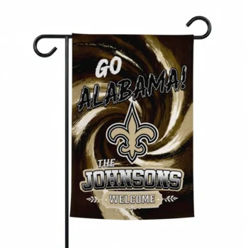 New Orleans Saints Garden Flag Customized Swirl Vortex Gold Best Selling