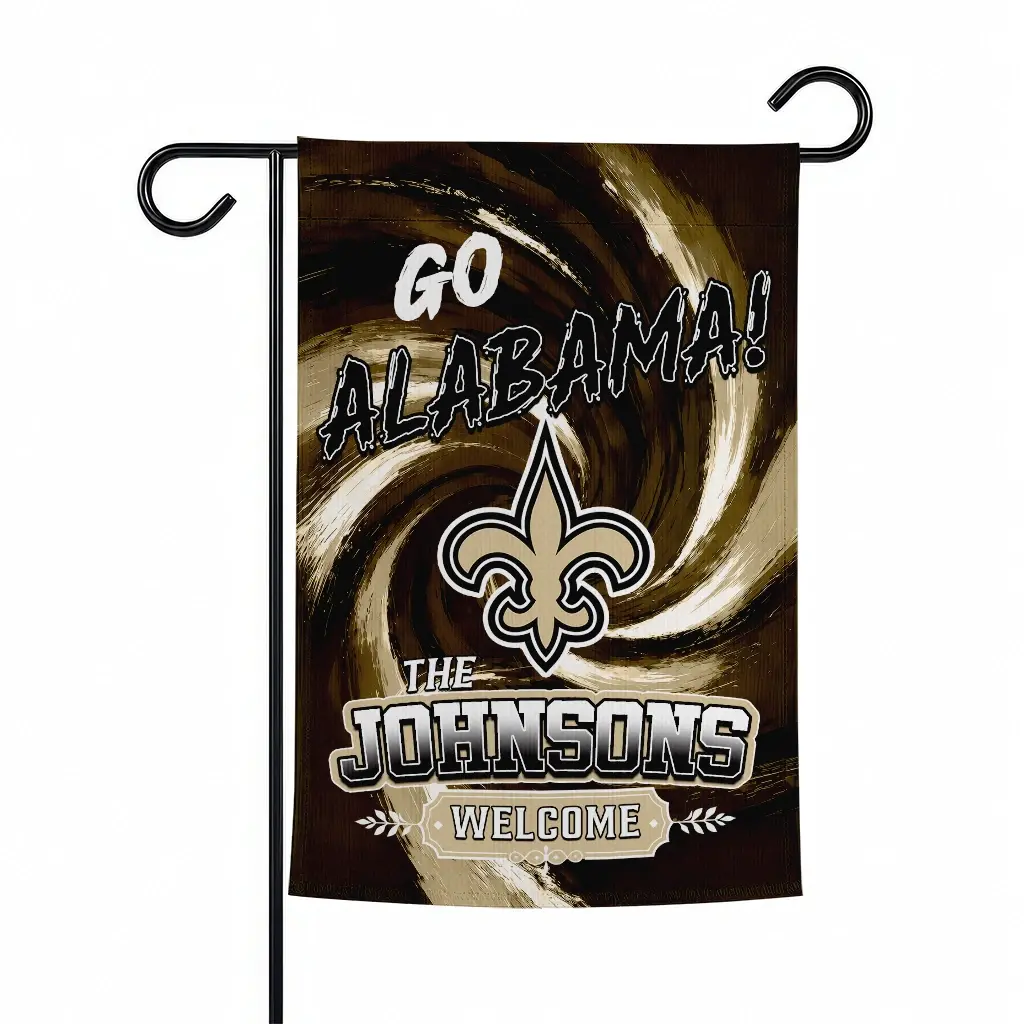 New Orleans Saints Garden Flag Customized Swirl Vortex Gold Best Selling New Orleans Saints Garden Flag Customized Swirl Vortex Gold Best Selling