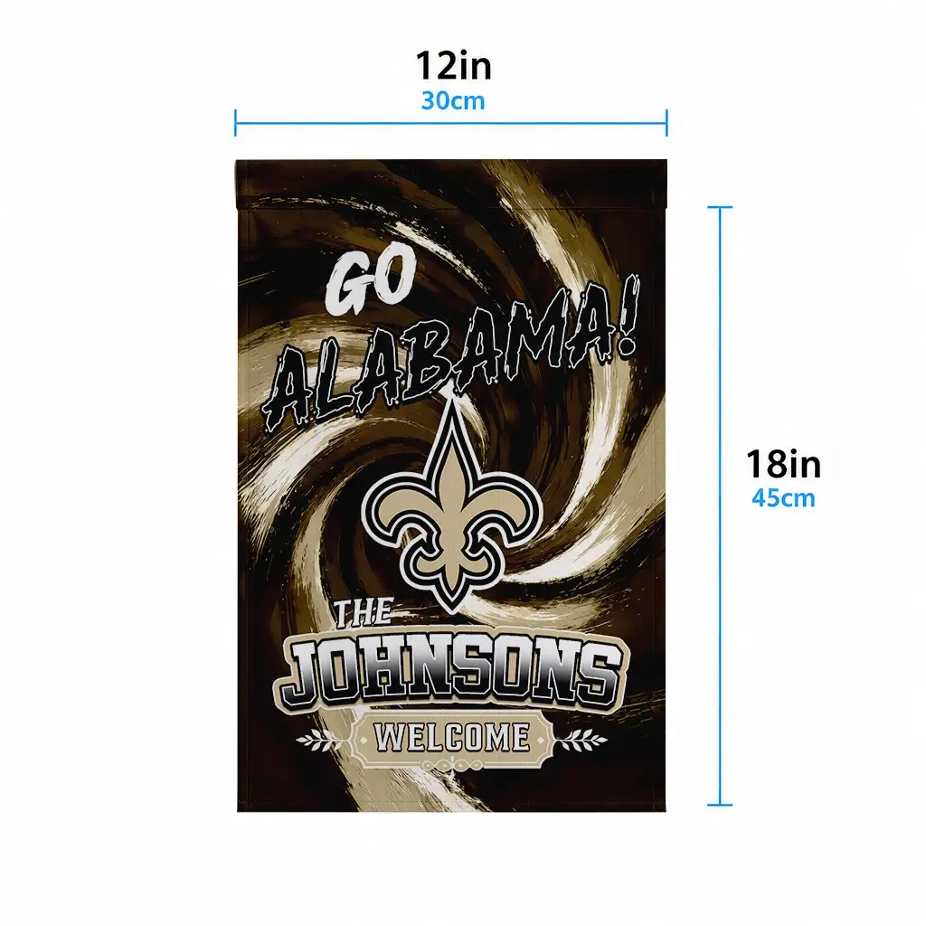 New Orleans Saints Garden Flag Customized Swirl Vortex Gold High Quality New Orleans Saints Garden Flag Customized Swirl Vortex Gold High Quality