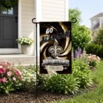 New Orleans Saints Garden Flag Customized Swirl Vortex Gold Best Selling