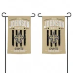 New Orleans Saints Garden Flag Personalized Distressed Stripes Gold Best Selling