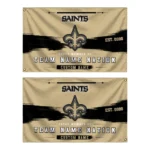 New Orleans Saints House Flag Custom Brushed Streaks Gold Best Selling