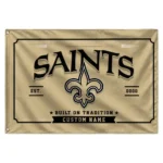 New Orleans Saints House Flag Custom Ornate Border Gold Best Selling