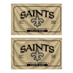 New Orleans Saints House Flag Custom Ornate Border Gold Best Selling