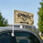 New Orleans Saints House Flag Custom Ornate Border Gold Best Selling