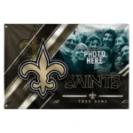 New Orleans Saints House Flag Customized Diagonal Stripes Gold Best Selling