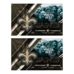New Orleans Saints House Flag Customized Diagonal Stripes Gold Best Selling
