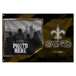 New Orleans Saints House Flag Personalized Framed Photo Gold Black Best Selling