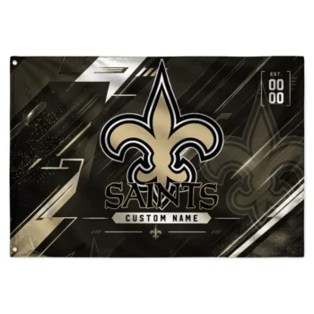 New Orleans Saints House Flag Personalized Speed Slashes Gold Best Selling