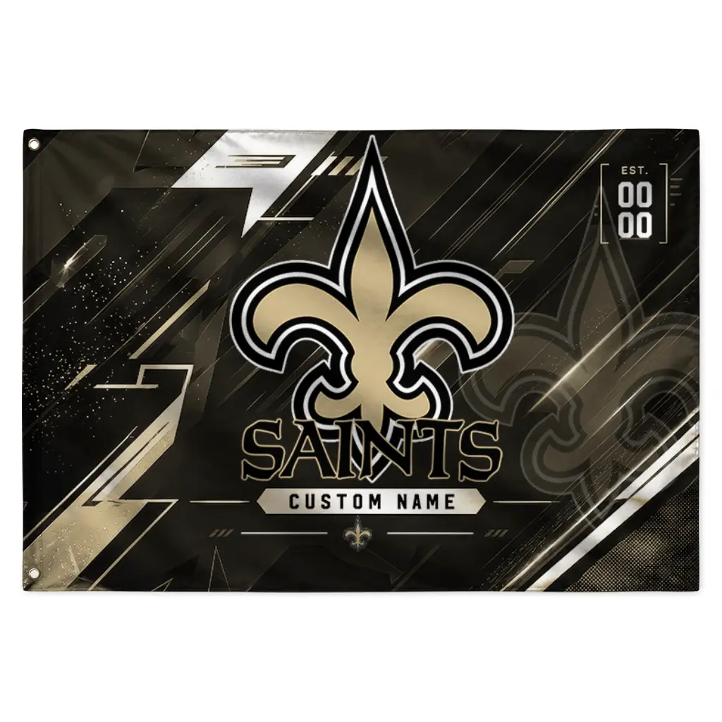 New Orleans Saints House Flag Personalized Speed Slashes Gold Best Selling New Orleans Saints House Flag Personalized Speed Slashes Gold Best Selling
