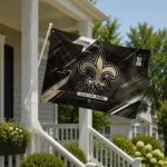 New Orleans Saints House Flag Personalized Speed Slashes Gold Best Selling