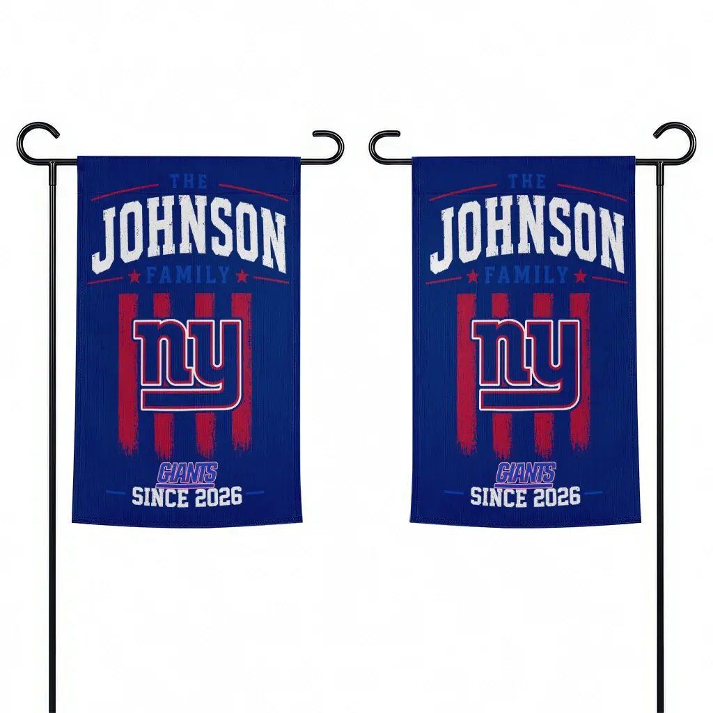 New York Giants Garden Flag Custom Distressed Stripes Blue Fashion Forward New York Giants Garden Flag Custom Distressed Stripes Blue Fashion Forward