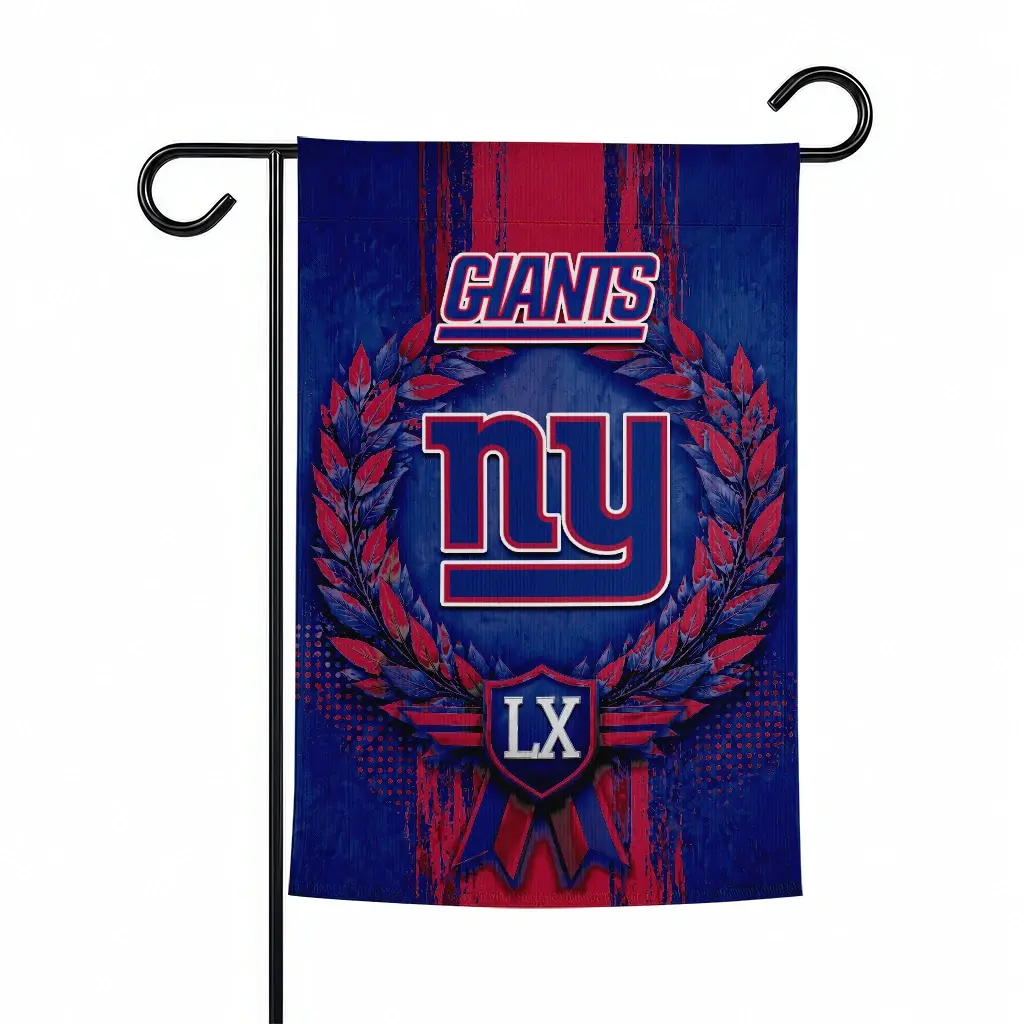 New York Giants Garden Flag Custom Laurel Wreath Blue Best Selling New York Giants Garden Flag Custom Laurel Wreath Blue Best Selling