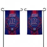 New York Giants Garden Flag Custom Laurel Wreath Blue Best Selling