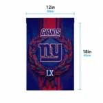 New York Giants Garden Flag Custom Laurel Wreath Blue Best Selling