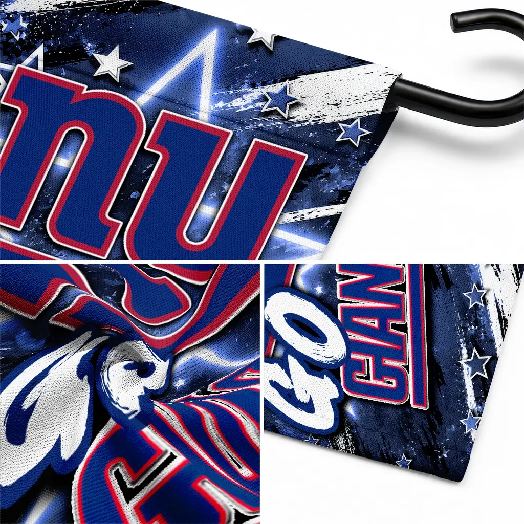 New York Giants Garden Flag Personalized Glowing Star Blue Latest Model New York Giants Garden Flag Personalized Glowing Star Blue Latest Model