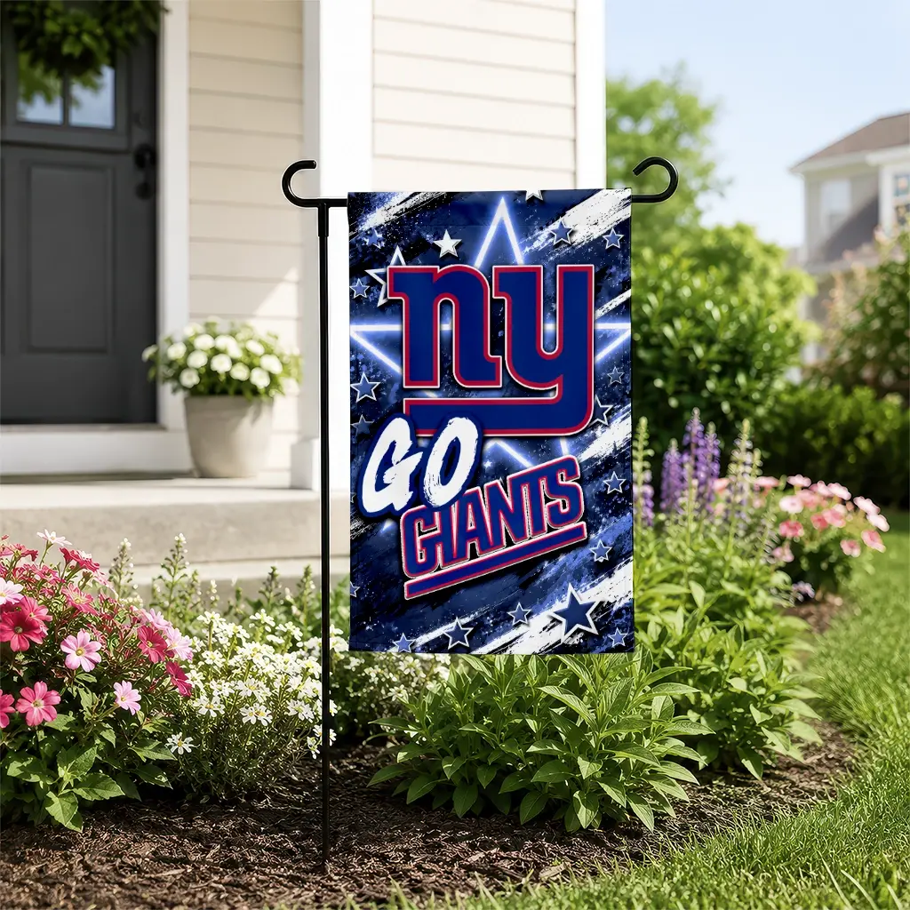 New York Giants Garden Flag Personalized Glowing Star Blue New Arrival New York Giants Garden Flag Personalized Glowing Star Blue New Arrival
